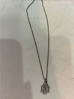 James Avery Silver Angel Pendant Necklace